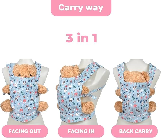 Baby doll carrier for baby girl Premiums soft straps and 18 inch