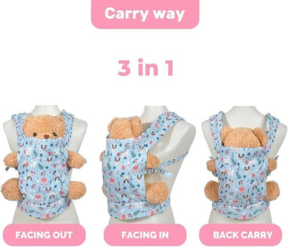 Baby doll carrier for baby girl Premiums soft straps and 18 inch