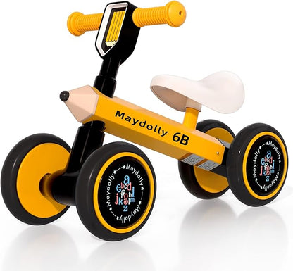 Maydolly Baby Balance Bike Bicycle Toys for 1 Year Old 10-24 Months 4 Wheels