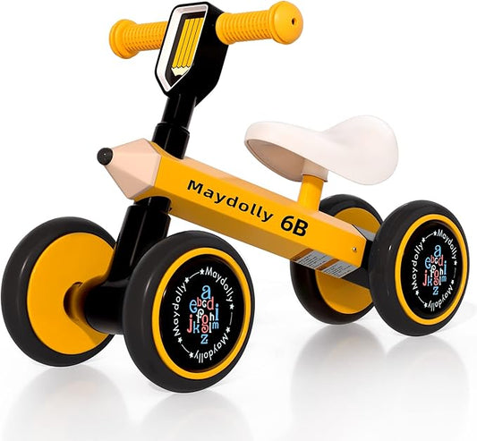Maydolly Baby Balance Bike Bicycle Toys for 1 Year Old 10-24 Months 4 Wheels
