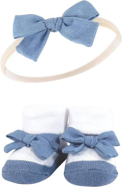 Hudson Baby Girl's Headband and Socks Giftset