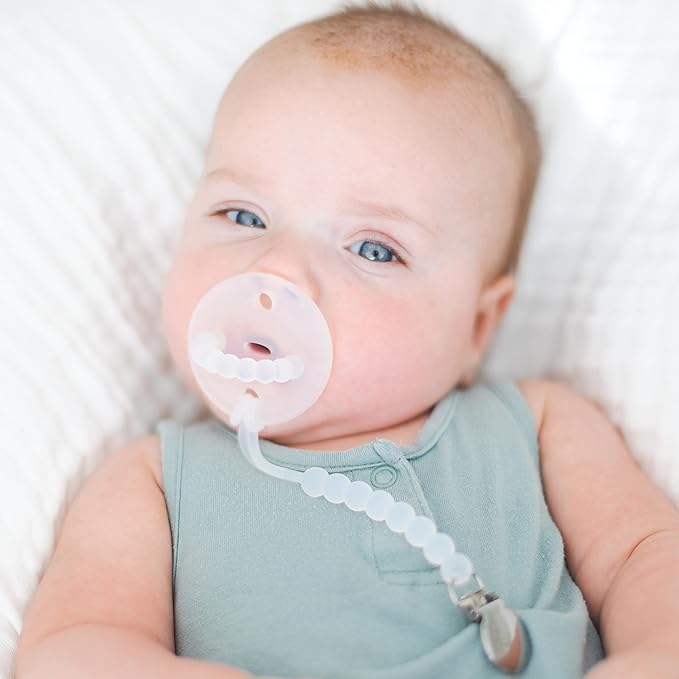 Ryan & Rose Cutie PAT Pacifier Teether (Slant, Clear)
