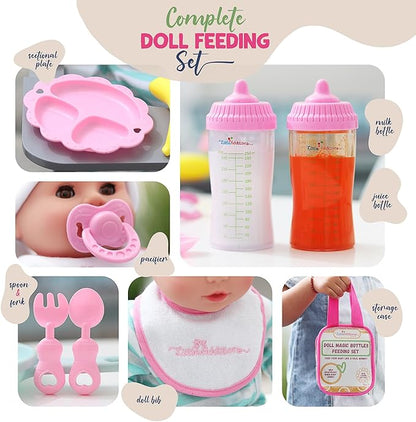 Baby Doll Accessories Set, Magic Bottles Baby Doll Set 7 Piece