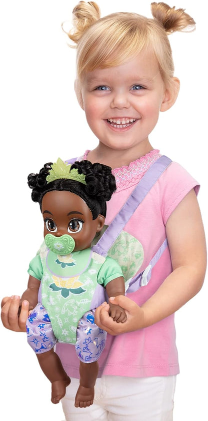 Disney Princess Tiana Baby Doll Deluxe with Tiara, Carrier