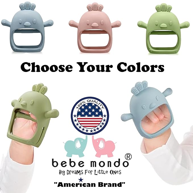 Teething Toys for Babies 0-6 months BPA Free, Never Drop Teether Baby Chew Toys for Teething Relief 0-3 Months