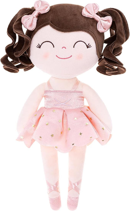 Gloveleya Baby Dolls Soft Snuggly Curly Hair Ballerina Doll First 14inches Ballerina