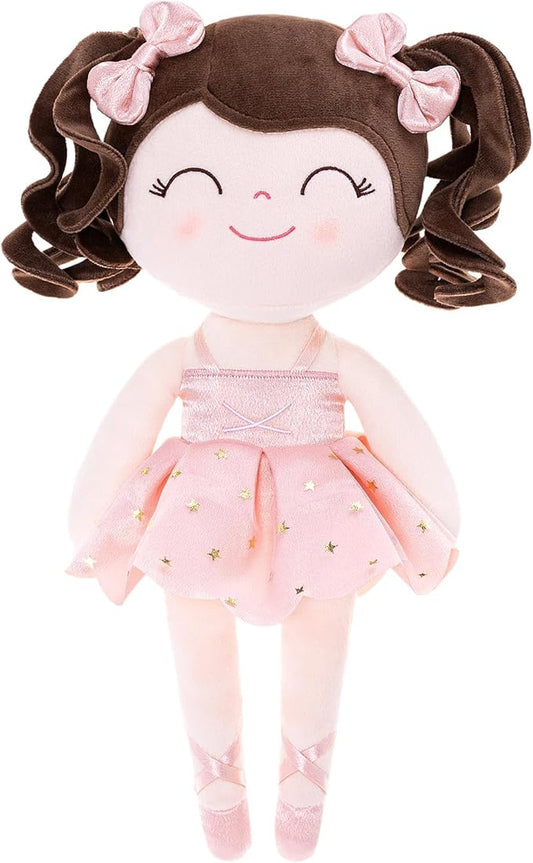 Gloveleya Baby Dolls Soft Snuggly Curly Hair Ballerina Doll First 14inches Ballerina