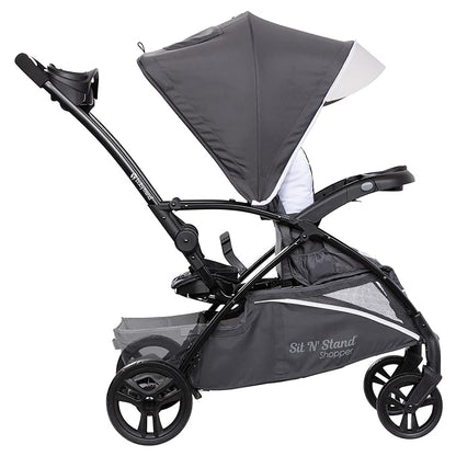 Baby Trend Sit N' Stand 5-in-1 Shopper Stroller w/Canopy & Storage Basket & EZ-Lift Plus Lightweight Infant Car Seat w/Cozy Cover & Base, Magnolia
