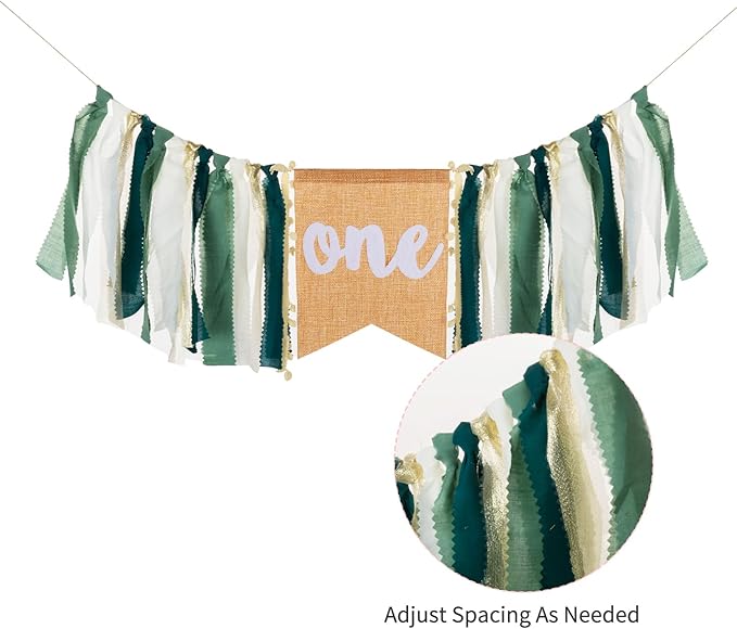 One Wild Highchair Banner, Safari Jungle Burlap Banner for First Birthday Decoration Decorations,1st Birthday