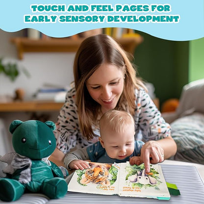 Soft Book, Touch and Feel Cloth Soft Crinkle Books for Babies 0-12 Months