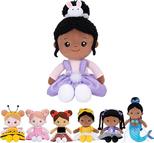 OUOZZZ Soft Black Baby Dolls for Girls - First African 15"