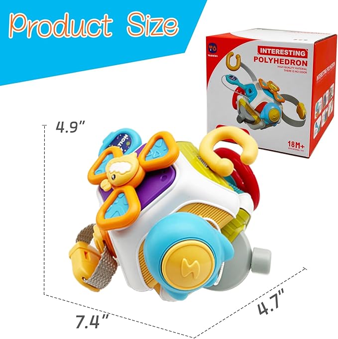 10 in 1 Busy Cube Baby & Toddler Toys, Montessori Sensory Toys for Toddlers 2 3 Year Old 18 9 12 Month