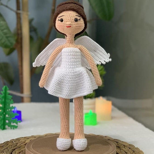 Natural Fiber Crochet Doll,Cute and Cuddly Handmade Plush Toy