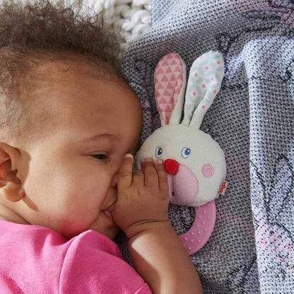 HABA Chomp Champ Bunny Teether - with Crinkle Ears and