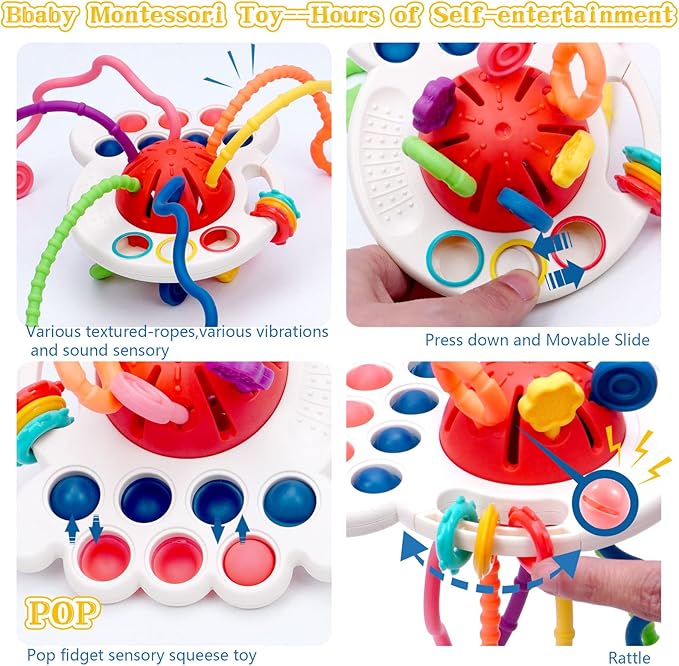 Montessori toys for babies 6-12 months Baby Silicon Sensory Travel 3-6 Months 1 Year