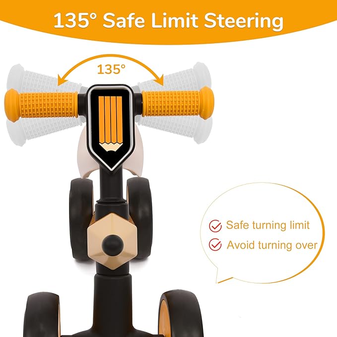 Maydolly Baby Balance Bike Bicycle Toys for 1 Year Old 10-24 Months 4 Wheels