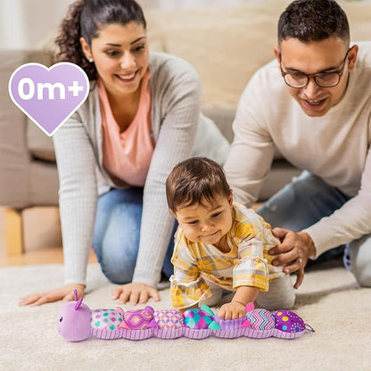 Infant Baby Musical Multi-Sensory Caterpillar, Stuffed Animal Activity Soft Toys 0-3-6-12 Months