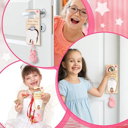3 Pcs Tooth Fairy Tooth Holder Bag Tooth Fairy Door