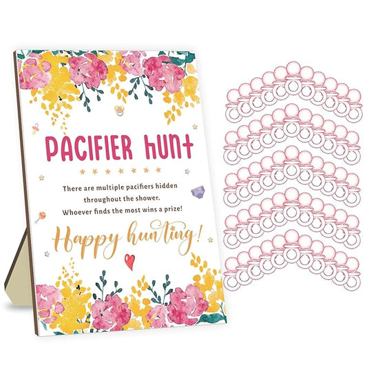 Baby Pacifier Hunt Game, Funny Baby Shower Games Set 50 Mini