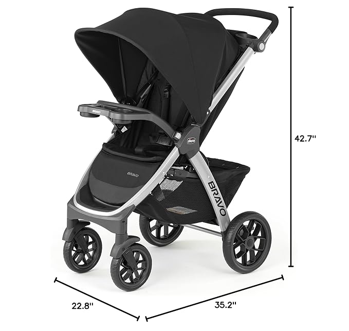 Chicco Bravo Quick-Fold Stroller - Black | Black