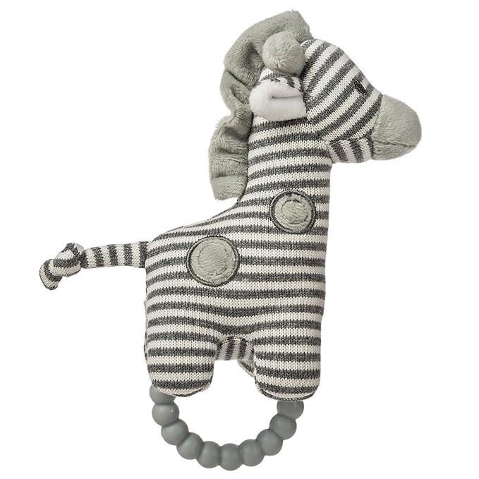 Mary Meyer Soft Baby Rattle with Soothing Teether Ring, 6-Inches