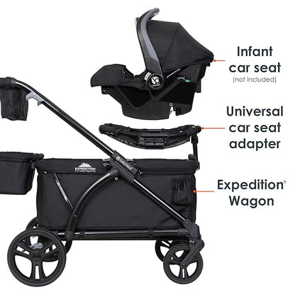 Baby Trend Expedition 2-in-1 Stroller Wagon PLUS, Ultra Black