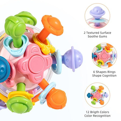 Baby Montessori Sensory Toys, Food Grade Teething Toys for Babies 0 3 6 9 12 18 Months