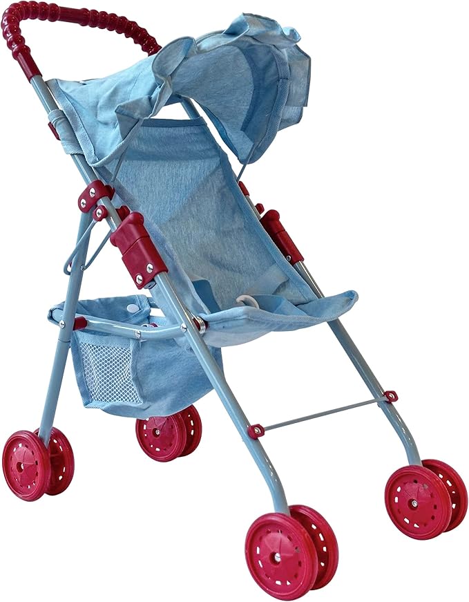 My First Baby Doll Stroller for Toddlers 3 Year Old Girls, Little Kids | Folding Baby Stroller for Dolls