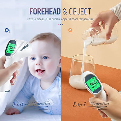 Touchless Thermometer for Adults, Digital Infrared Thermometer Gun with Fever Alarm 2 in 1 Mode,