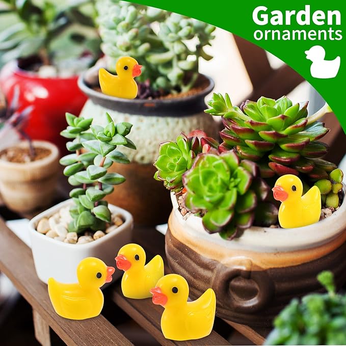200 Pieces Mini Resin Ducks Yellow Tiny Duckies for School