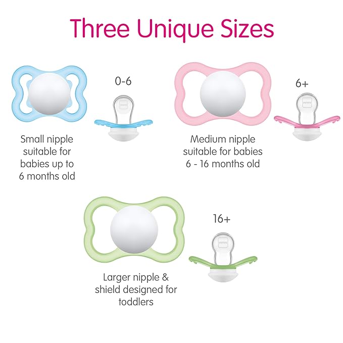 MAM Air Night Pacifiers (1 Sterilizing Pacifier Case), MAM Sensitive Skin Pacifier 6+ Months 6-16 (Pack 2)