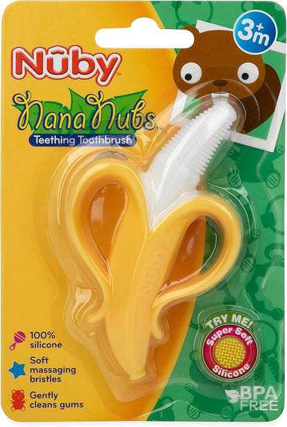 Nuby Nananubs Banana Massaging Teether, Yellow (Pack of 16)