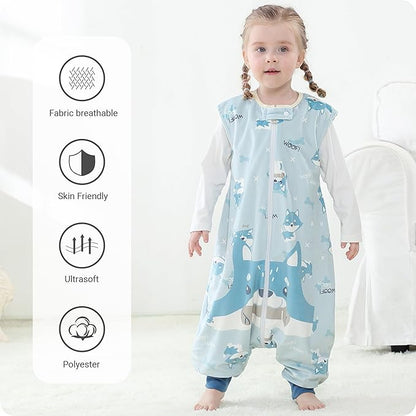 Infant Toddler Sleeping Bag, Baby Sleeping Sack Sleeveless 4 Season 1-3T, Dog