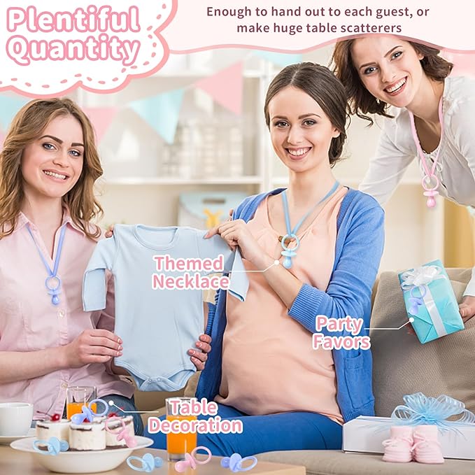36 Plastic Pacifiers for Baby Shower Game, 2.75?ÖŌĆ?Baby Shower Pacifiers