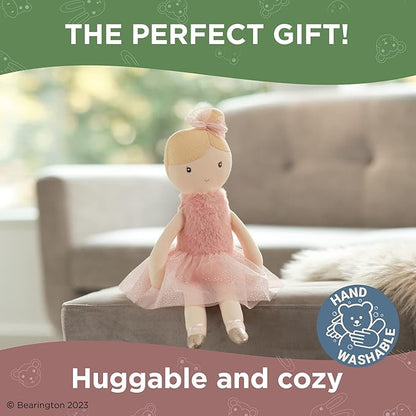 Bearington Lil' Ballerina Blonde Ballerina 16.5 Inch Ballerina Doll - Plush Dolls for Girls