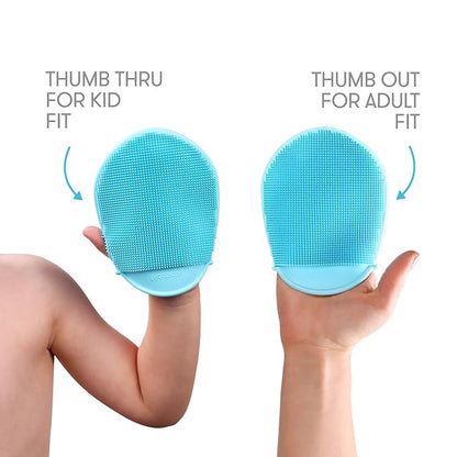 Frida Baby DermaFrida the Bath Mitt | Toddler Quick-Dry Body Bath Brush, Silicone