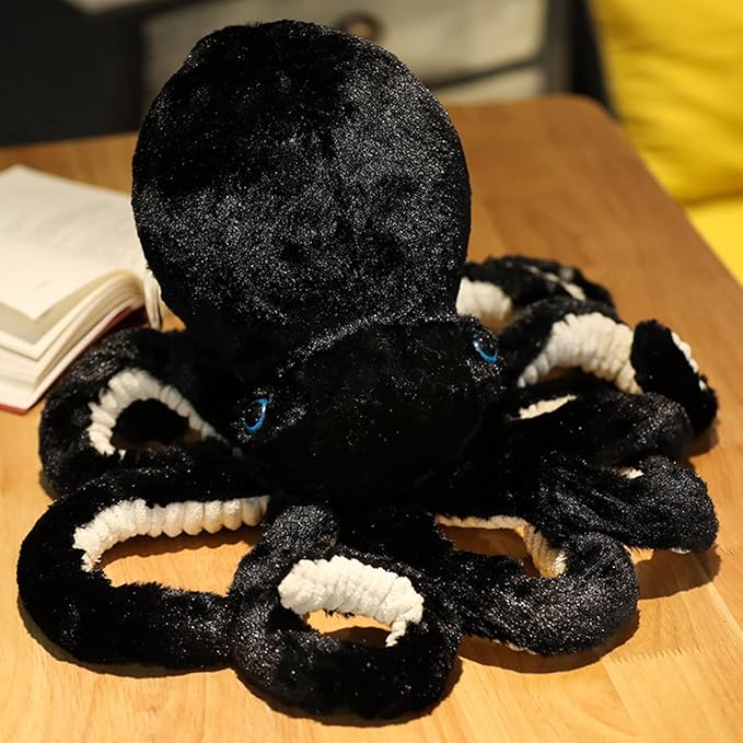 Octopus Stuffed Animals Octopus Plush Doll Toys Octopus Stuffed Toys Gift for Kids and Lovers for Birthday, Christmas (17.7-inch Black)