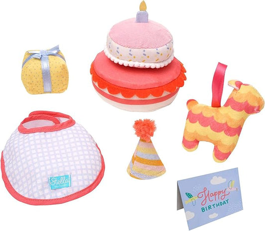 Manhattan Toy Stella Collection Birthday Party 6 Piece Baby Doll 12" and 15" Stella