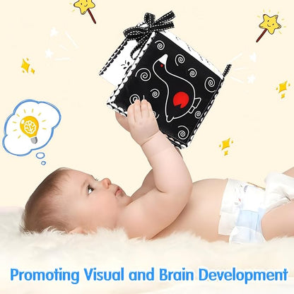 Baby Toys Black and White High Contrast Newborn Toys for 0-6, 6-12 Months