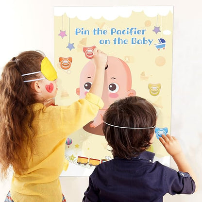 Hooqict Pin The Pacifier On The Baby Game, Baby Pacifier 72pcs Pacifiers
