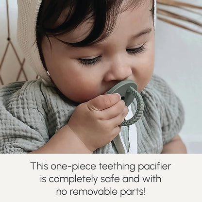 Soothipop Silicone Pacifier Teething Toys for Babies 0-6 Months 12, 18 Months - (2 Pack) Pacifier Shaped Baby Teether