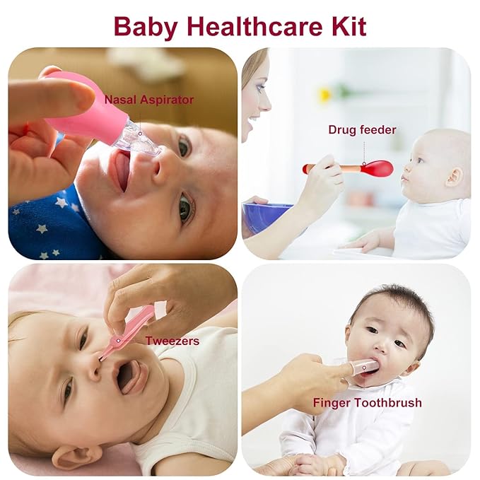 Baby Grooming Kit, 25 in 1 Baby Healthcare and Grooming Kit, Baby Electric Nail Trimmer Set Newborn Nursery Health Care Set for Newborn Infant Toddlers Boys Girls Shower Gifts (0-4 Years+)
