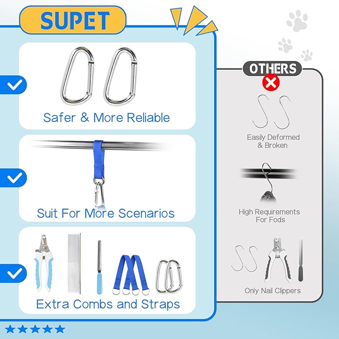 Supet Dog Grooming Hammock Harness for Cats Dogs, Relaxation Pet Grooming Hammock Restraint Dog & Small Animal Leashes Sling for Grooming Grooming Helper for Nail Trimming Clipping