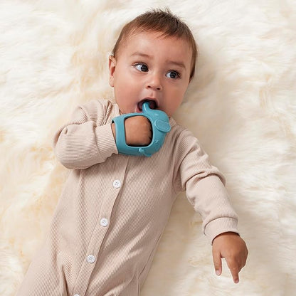 Itzy Ritzy Bitzy Grip Hand Teether - Silicone Teether for Babies 3 Months