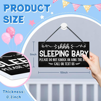 Putuo Decor Baby Sleeping Door Sign for Front Door PVC