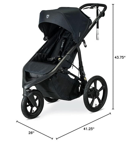 BOB Gear Wayfinder Jogging Stroller with Independent Dual Suspension, Air-Filled Tires, and 75-Pound Weight Capacity, Nightfall