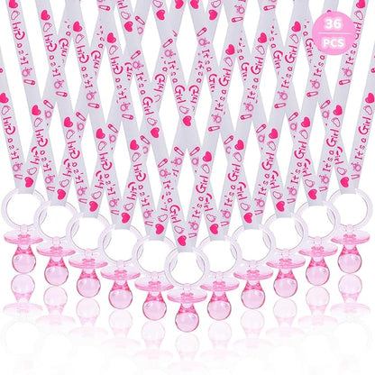 36 Baby Shower Pacifiers Necklace, Acrylic Pacifier Necklace