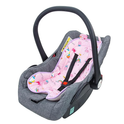 Miracle Baby Car Seat Insert Universal Breathable Baby Stroller Cushion Reversible 3D Air Mesh Cotton Stroller Mat for CarSeat, Buggy, Carrycot, High Chair (Rainbow)