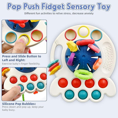 AiTuiTui Sensory Montessori Baby Toys 6 to 12 Months, Toddler Travel Toys for 1 2 Year Old Boy Girl Birthday Gifts 9 10 18 Months