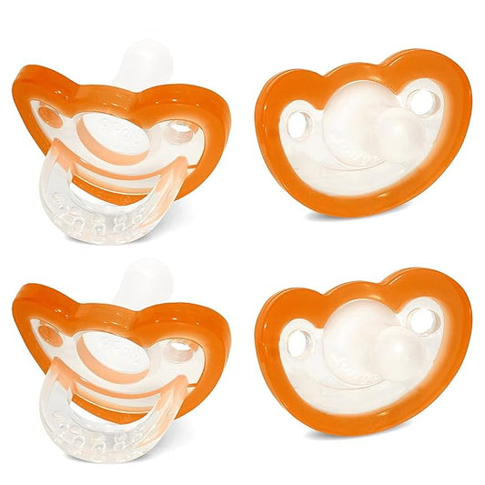 RaZbaby JollyPop Baby Pacifier for Newborns 0-3m - Soft BPA Free Medical Grade Silicone Made in The USA with a Durable one Piece Construction 4